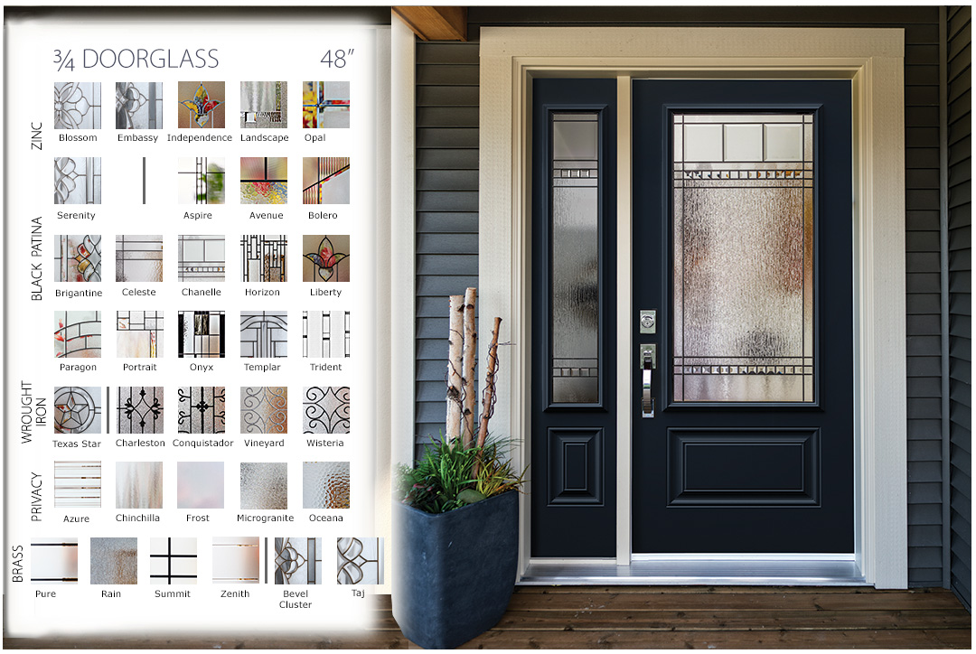 three quarter doorglass